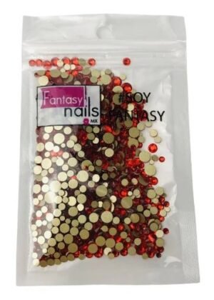 CRISTALES ROJO FANTASY NAILS