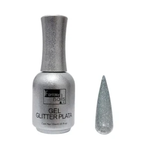GEL GLITTER PLATA FANTASY NAILS