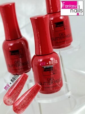GEL GLITTER ROJO FANTASY NAILS