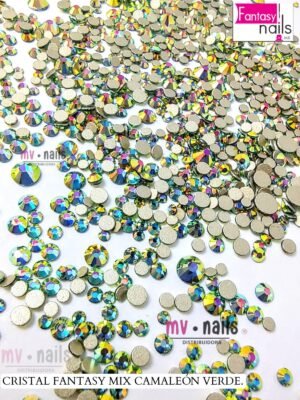 CRISTAL MIX CAMALEON VERDE FANTASY NAILS