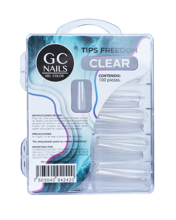 GC NAILS PRESS ON TIPS FREEDOM 100PCS E81 CLEAR