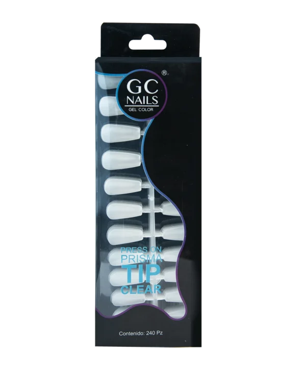 GC PRESS ON TIP CLEAR 240 PZ    NUEVO!!!!!!!!!!!!