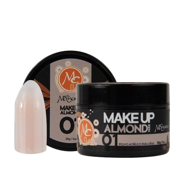 Polvo acrílico 1 oz MONARCA MAKEUP ALMOND NUDE #1 NUEVO