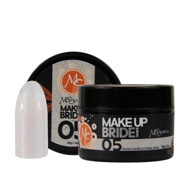 Polvo acrílico 1 oz MONARCA MAKEUP BRIDE WHITE #5 NUEVO