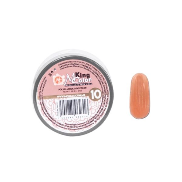 Polvo acrílico King Color maquillaje para uñas 1 oz #10