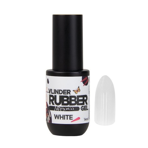 RUBBER GEL MONARCA VLINDER WHITE 14ML NUEVO