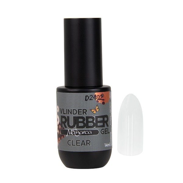 RUBBER GEL MONARCA VLINDER CLEAR 14ML NUEVO
