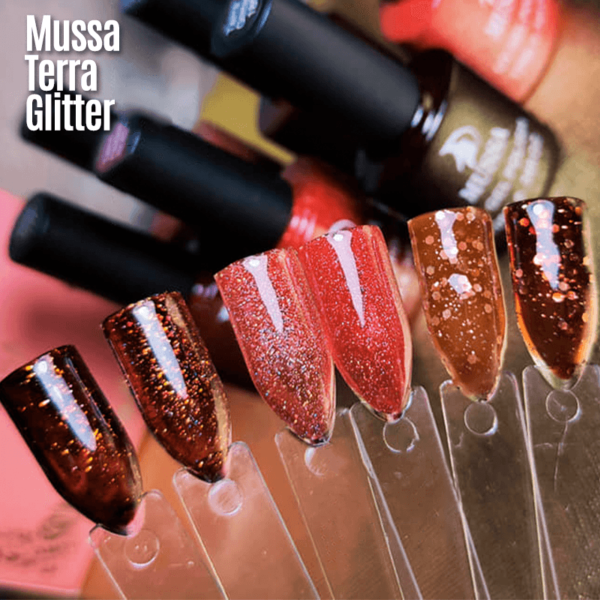 Gel semi permanente Le Mussa - Gama Terra Glitter